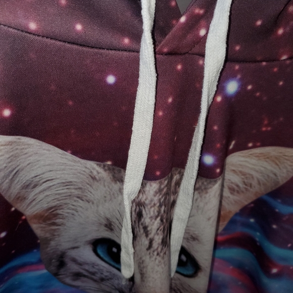 Cat Galaxy pizza taco hoodie - Picture 6 of 6